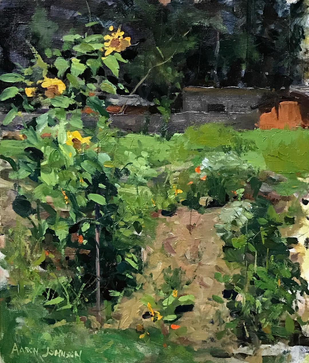 Sunflowers — oil on linen